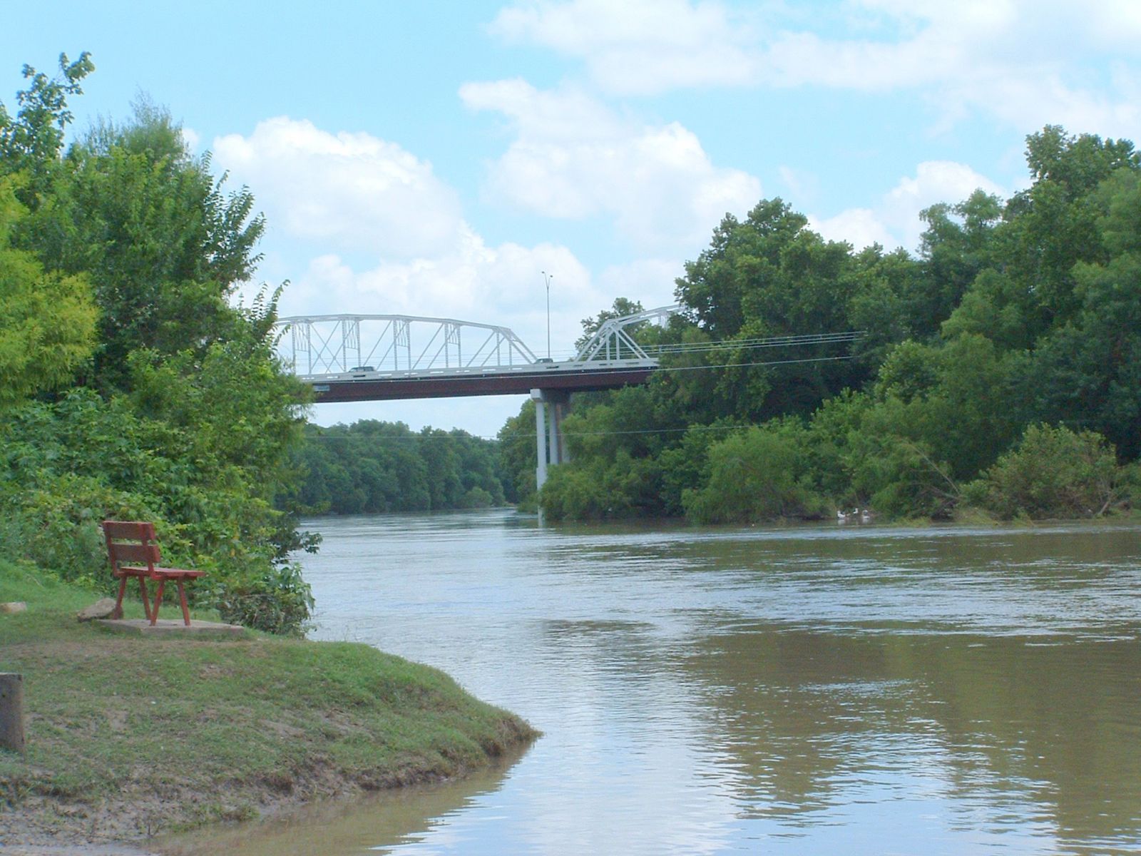 old bastrop bridge over the colorado river